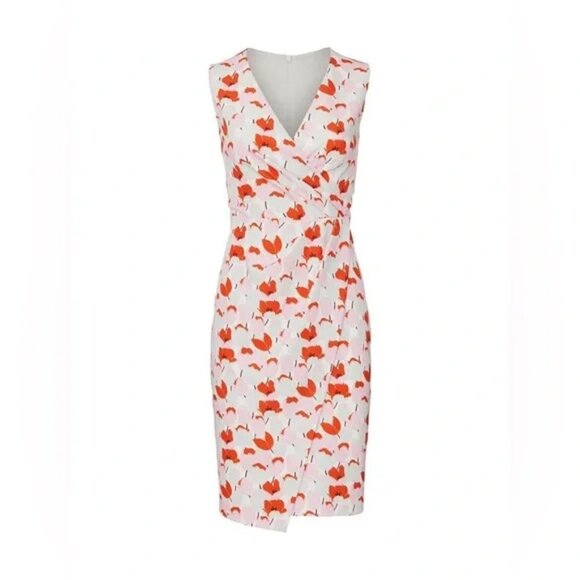 BLACK HALO Avilla Floral Sheath Dress in Pink & Red Women’s SIZE 8 & 10 - Picture 5 of 13